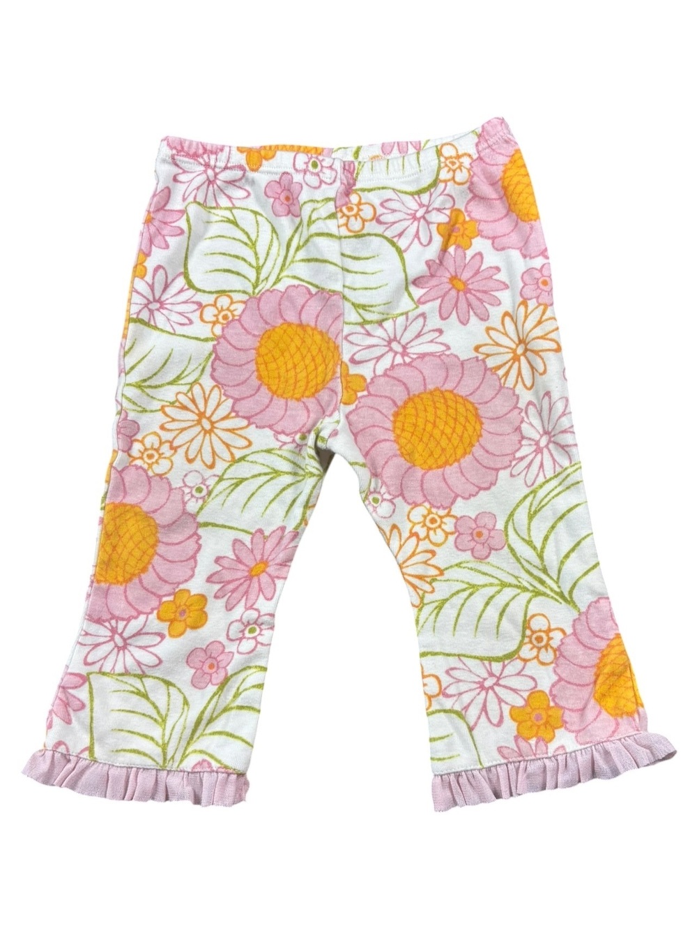 Baby Lulu Y2K Floral Ruffle Flare Pants